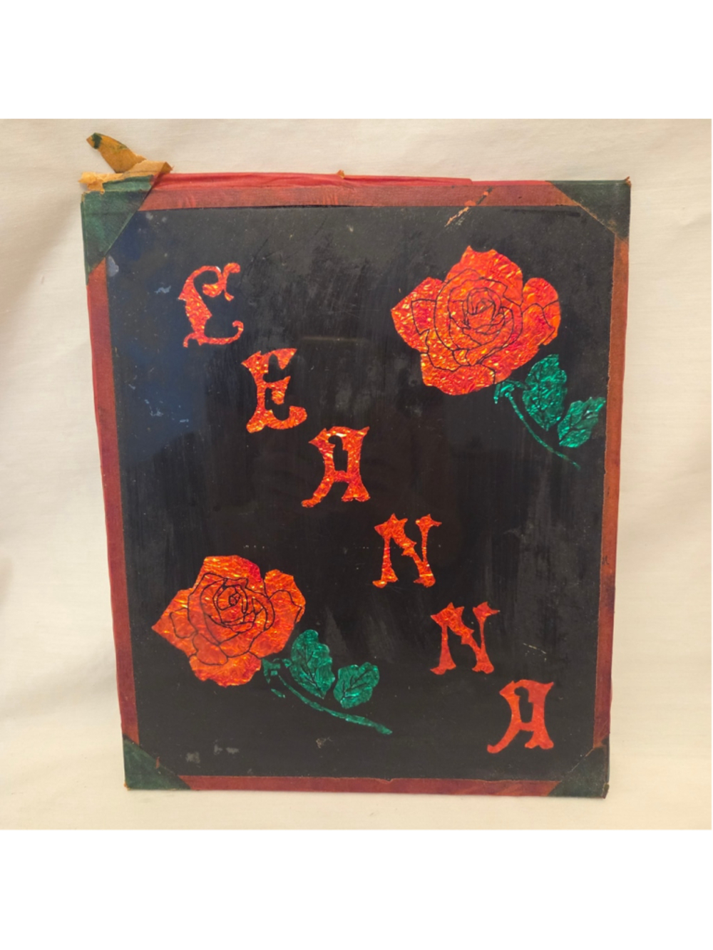"LEANNA" handmade prison art vintage 10"×12"